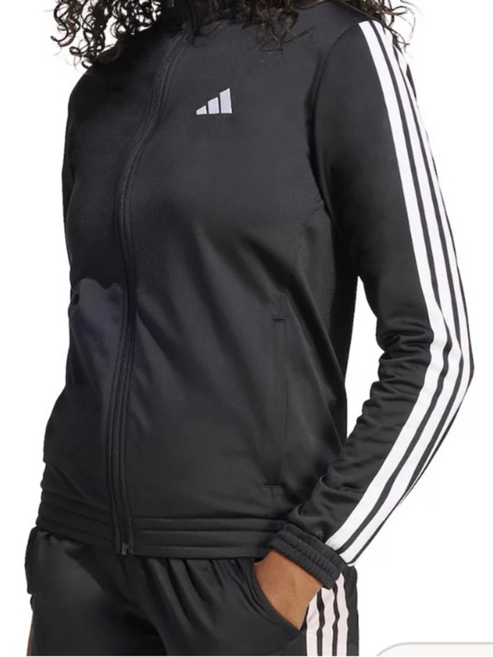 Adidas Essentials Warm-Up 3-Stripes Track Jacket Black